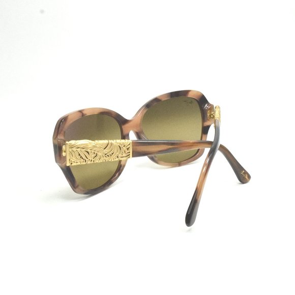 Maui Jim Swaying Palms MJ 530-93 Brown Stripe with 24K Gold / HCL Bronze… - Picture 4 of 6